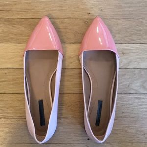 Patent pink Zara flats